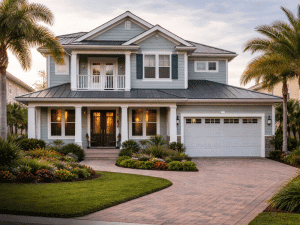 Well-maintained residential home exterior in Jacksonville, FL for inspection of structure and foundation