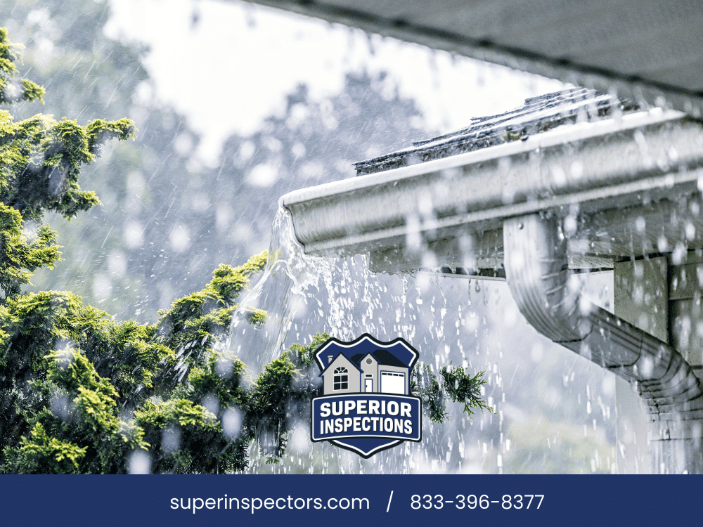 Superior Inspections roof inspection during heavy rain - Jacksonville, FL